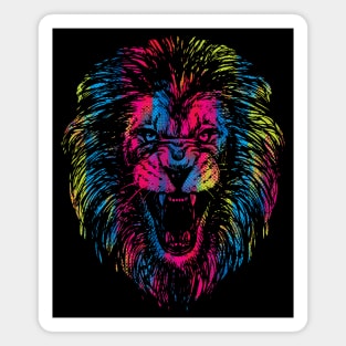 Vibrant Lion Magnet